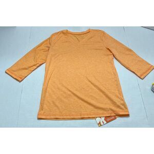 YooAurvox Girls V-Neck 3/4 Sleeve Orange Shirt Top Size 13-14Y NWT